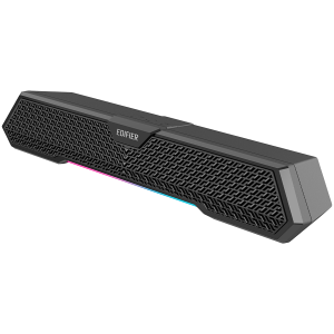Edifier MG250 2.0 Desktop Soundbar, Bluetooth V5.3, USB-A soundcard input, 2-inch full-range drivers 5W (RMS) output, RGB light strip with companion app control, Built-in MEMS microphone with noise-cancellation, One-touch touch-panel control, Black