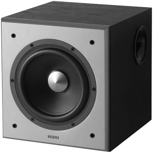 Edifier T5 Powered Subwoofer, 8" front-firing long-throw woofer, 70W RMS, low frequencies down to 38Hz, MDF cabinet with wood grain vinyl