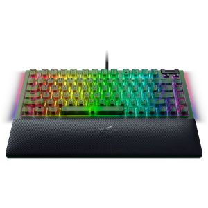 Razer BlackWidow V4 75% Phantom Green Edition, US Layout, Razer Chroma RGB, Hot-swappable Design, Detachable Type C Cable, PCB & Case sound dampening foam, Up to 8,000 Hz polling rate, Doubleshot ABS Keycaps, Magnetic Plush Leatherette