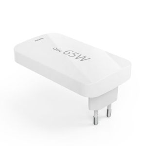 HAMA Бързо мини зарядно, 65W, 2x USB-C, 1x USB-A, PD, плоско, бяло