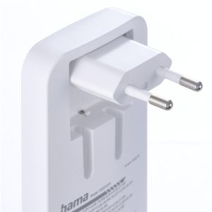 HAMA Бързо мини зарядно, 65W, 2x USB-C, 1x USB-A, PD, плоско, бяло