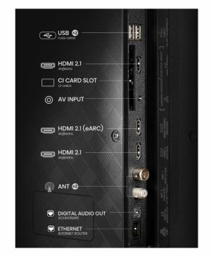 Телевизор Hisense 50" E7Q Pro, 4K Ultra HD 3840x2160, QLED, Quantum Dot, 144Hz, HDR 10+ adaptive, HLG, Dolby Vision, DTS Virtual X, Smart TV, WiFi 5GHz, WiFi Direct, BT, Anyview Cast, 3xHDMI, 2xUSB, LAN, CI+, DVB-T2/C/S2, Black