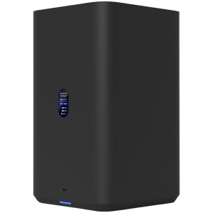 Ubiquiti UniFi UNAS-2-W-EU Network Attached Storage with (2) 3.5inch HDD bays, 2.5 GbE networking, USB-C connectivity, and an included PoE++ adapter, all in a compact footprint, black