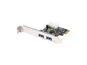 Мрежова карта Lanberg extension card PCI-express -> 2 x USB 3.1 gen 1 + low profile bracket
