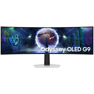 Monitor LED Samsung LS49DG934SUXEN Odyssey G93SD, 49" DQHD Curved 1800R 32:9 (5120x1440) QD-OLED 240z, 250 cd/㎡, 1m:1, 0.03ms(GTG), 178/178, 1xDP 1xHDMI, Tilt/HeightAdj, Remote, VESA 100x100, 2Y
