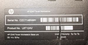 HP Z240 Tower Workstation i7-6700K