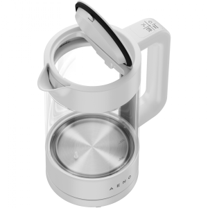 Electric Kettle, white, 220-240V, 1850-2200W, 1.7L, Keep warm 30 min, 40,60,80,90,100, console in Handle