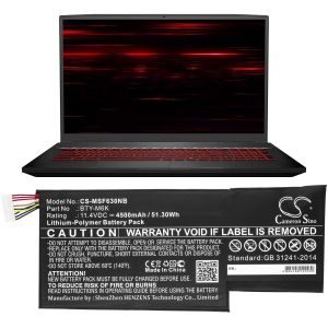 Батерия за лаптоп MSI GF63 , GF75, GS63, GS73  BTY-M6K  LiPo 11.4V 4500 mAh CAMERON SINO