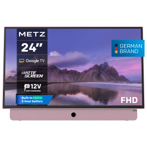 METZ Портативен телевизор 24MPE7300Z 24" LED FHD(1920x1080) GoogleTV, HDR10, розов