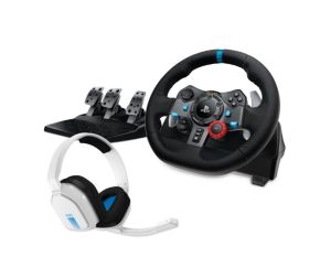 Волан Logitech G29 Driving Force Racing Wheel for PlayStation 5 and PlayStation 4 - Black,  Astro A10, PS5/PS4 - White