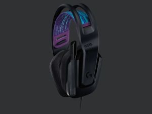 Слушалки Logitech G335 Gaming Headset, PRO-G 40 mm Drivers, DTS Headphone:X 2.0 Surround, Blue Voice Microphone, 240 g, Black