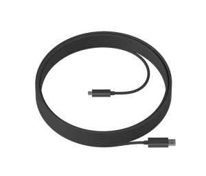 Кабел Logitech Strong USB Cable 10m, USB 3.2, Male USB A to Male USB C, Graphite