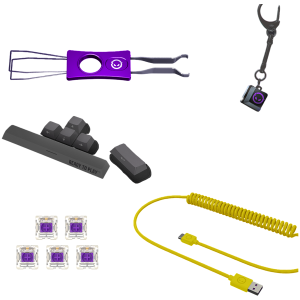 LORGAR KBP7075W, Wireless 75% Mechanical Gaming Keyboard Pro, Black/yellow, EN layout