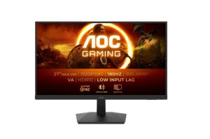Монитор AOC 27G15N2, 27" Fast VA WLED, 1920x1080@180Hz, 1ms GtG, 1ms MPRT, 300cd m/2, 3000:1, 80M:1 DCR, Adaptive Sync, FlickerFree, Low Blue Light, Tilt, HDMI, DP