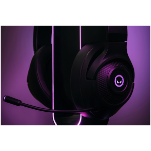 Lorgar Noah 701, gaming headset with microphone, 2.4G+ BT 5.0 Realtek 8763, battery 1000mAh, type-C charging cable 0.8m, audio cable 1.5m, size:195*185*80mm, 0.28kg. Black