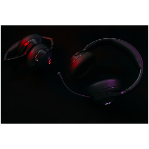 Lorgar Noah 701, gaming headset with microphone, 2.4G+ BT 5.0 Realtek 8763, battery 1000mAh, type-C charging cable 0.8m, audio cable 1.5m, size:195*185*80mm, 0.28kg. Black