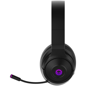 Lorgar Noah 701, gaming headset with microphone, 2.4G+ BT 5.0 Realtek 8763, battery 1000mAh, type-C charging cable 0.8m, audio cable 1.5m, size:195*185*80mm, 0.28kg. Black