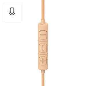 HAMA Слушалки с микрофон "Fun C", USB-C, водач за кабел от едната страна, Оранжев