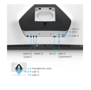 Монитор BenQ MOBIUZ EX321UX, 31,5", Mini LED, IPS, 3840x2160 4K UHD, 144Hz, 1ms, HDR 1000, FreeSync Premier Pro, B.I.+ Gen2, 700 nits, 99% Adobe RGB, 99% P3, 3x HDMI (v2.1), DP (v2.1), USB C PD 65W, USB Hub, Color Shuttle, Height Adj. 100mm, VESA 100, 7.2