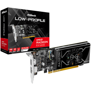 ASROCK Video Card AMD Radeon RX 6400 Low Profile 4GB