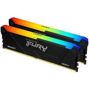 Kingston 32GB 3200MT/s DDR4 CL16 DIMM (Kit of 2) FURY Beast RGB