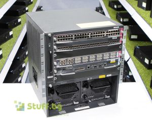 Cisco Chassis: Catalyst 6500-E; Module: WS-X6148A-GE-TX, WS-X6724-SFP, WS-X6516-GBIC, WS-SUP720-3B, Two 3000W Power Supplies (AA23200)
