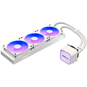 Asrock Pro White 360 ARGB, AiO liquid cooler, 360 mm radiator, AM5, AM4, LGA1851, LGA1700, 90-APRA36-WAAGA6, White, 6Y