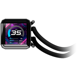 Asrock PHANTOM GAMING 360 LCD, AiO liquid cooler, ARGB, IPS LCD, 360 mm radiator, AM5, AM4, LGA1851, LGA1700, 90-APGA36-BAAGA5, 6Y