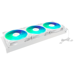 Asrock Challenger White 360 Digital, AiO liquid cooler, ARGB, Digital display, 360 mm radiator, AM5, AM4, LGA1851, LGA1700, 90-ACLA36-WAAGA6, White, 6Y