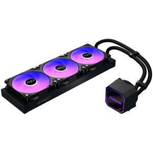 Asrock Pro 360 ARGB, AiO liquid cooler, 360 mm radiator, AM5, AM4, LGA1851, LGA1700, 90-APRA36-BAAGA6, Black, 6Y