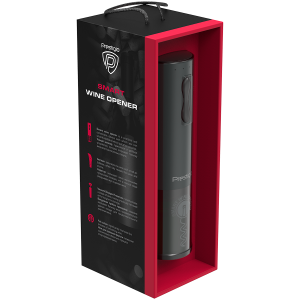 Bolsena, Electric wine opener with Prestigio Logo, aerator , vacuum preserver, Black color