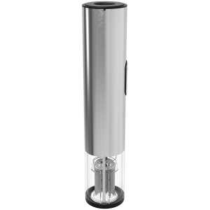 Prestigio Garda, smart wine opener, simple operation with 2 buttons, aerator, vacuum stopper preserver, foil cutter, opens up to 50 bottles wihout recharging, premium design, 500mAh battery, Dimensions D 17mm* H 290mm* W100 mm, silver color.