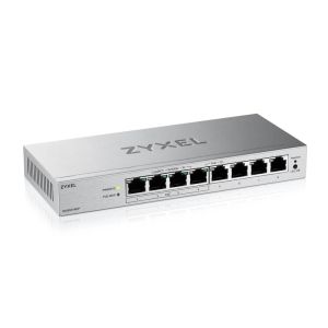 Комутатор ZyXEL GS1200-8HP v3, 8 Port Gigabit PoE+ webmanaged Desktop Switch, 4x PoE, 68 Watt