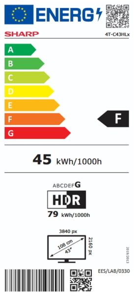 Телевизор Sharp 43HL4265E, 43" Google TV, 4K Ultra HD  3840x2160 Frameless, 1 000 000:1, AQUOS, DVB-T/T2/C/S/S2, Active Motion 1000, HDR10, Dolby Atmos, Dolby Vision, Google Assistant, Google Cast, HDMI 2.1 with eARC, 3.5mm Headphone jack / line-out, USB,
