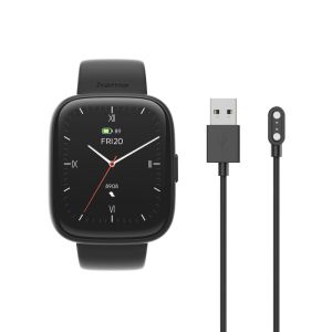 HAMA Смарт часовник "4000", функция за разговори, анализ на съня, водоустойчив, 46 мм, черен