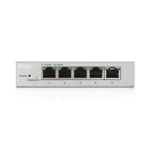 Комутатор ZyXEL GS1200-5, 5 Port Gigabit web managed Switch + Lanberg patch cord CAT.6 FTP 3m, red