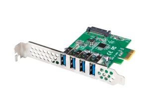 Мрежова карта Lanberg pci express x1 card->4x USB-A 3.1 gen1 low profile
