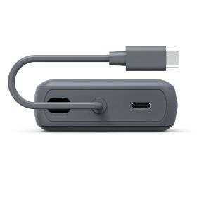 HAMA Външна батерия „Travel“ с кабел, 10000mAh, 2 изхода: 2x USB-C, антрацит
