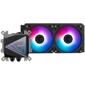 MSI MAG CORELIQUID I240 2x 120mm ARGB Fans, Aluminium Radiator, Loop Dynamic Bearing, Intel LGA 1150/1151/1155/1156/1200/1700/1851, AMD AM5/AM4, 3Y Warranty