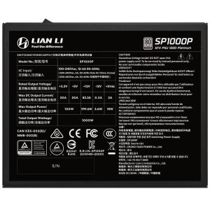 Захранващ блок Lian Li SP1000 Black 1000W 80+ Platinum PCIe 5.1, ATX 3.1