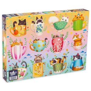 Пъзел Black Sea Котки в чаши – 1000 части