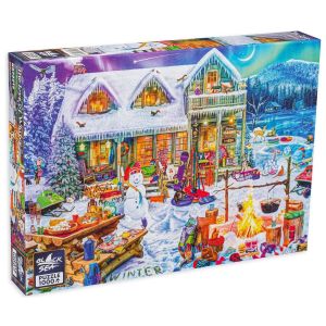 Пъзел Black Sea Premium Зимни забавления – 1000 части
