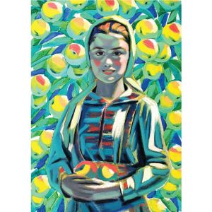 Пъзел Black Sea Premium Мома с ябълки – 1000 части