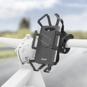 HАМА Стойка за мобилен телефон за велосипед, "Strong", въртящ се на 360 градуса