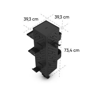 uRage модулен комплект Peg Board, монтаж на стена/маса, черен