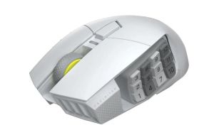 Геймърскa оптична мишка CORSAIR SCIMITAR ELITE WIRELESS SE White, 33000 DPI