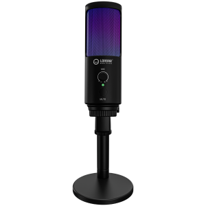 LORGAR SMP40, RGB Microphone with external mute button and metal stand, Black