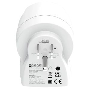 Skross универсален адаптер Europe to USA+1xUSB A/C, 20W , 1500284E