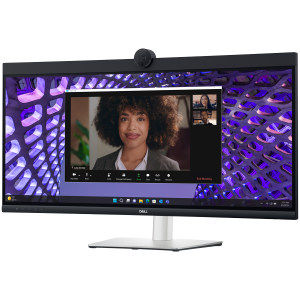 Monitor LED Dell P3424WEB Curved Video Conferencing 34", 3440x1440 WQHD, IPS Antiglare, 21:9, 1000:1, 300 cd/m2, 8ms/5ms, 178/178, DP, HDMI, 2xUSB-C (DP/PD), USB-B, 2xUSB 3.2, RJ-45, 2x5W Speakers, Cam, Mic, Tilt, Swivel, Height Adjust, 3Y