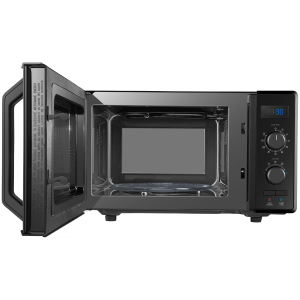 3-in-1 Microwave Oven with Grill and Combination Hob, 23 Litres, Rotating Plate with Storage, Timer, Built-in LED Lights, 900 W, Grill 1050 W, Pizza Programme, Black